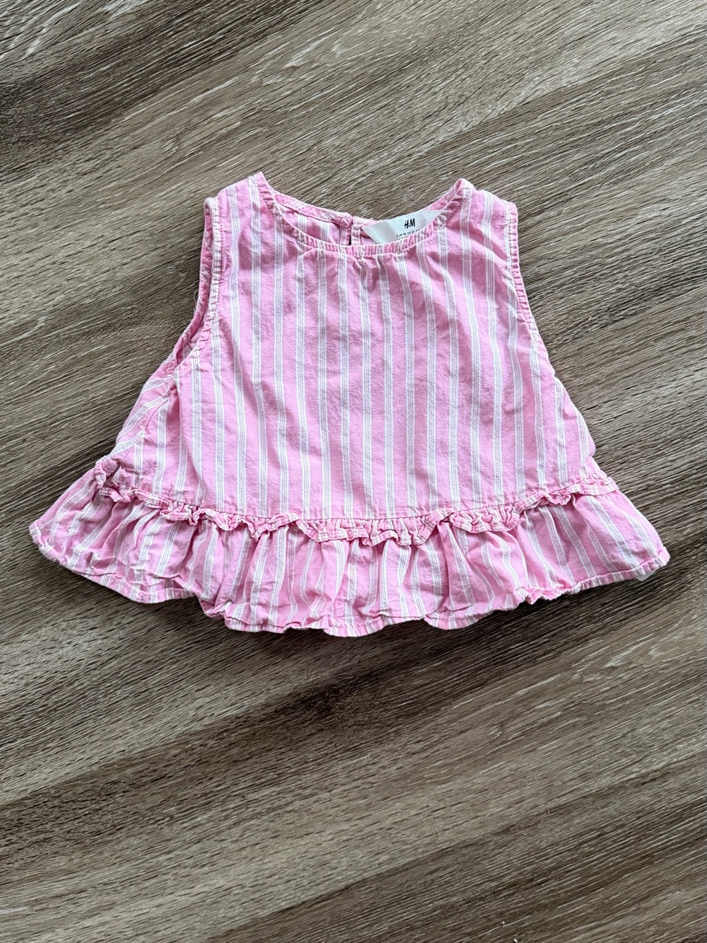 H&M 3T tank top pink striped sleeveless top white and pink stripes